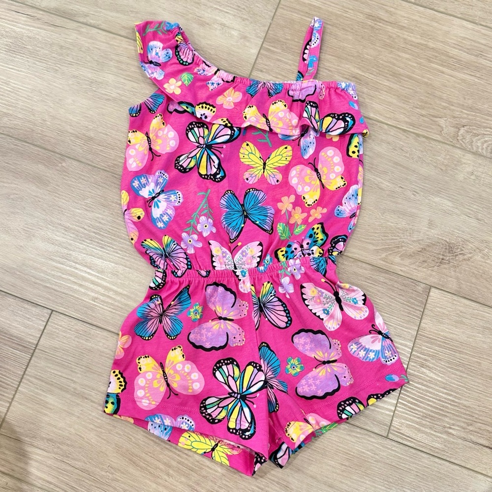 The Children's Place Pink Butterfly Romper